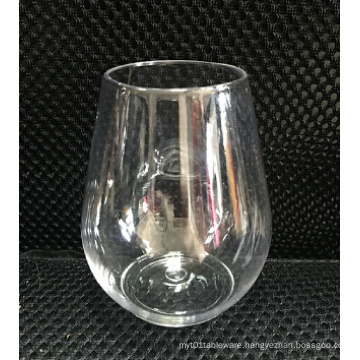 Super Crystal Plastic Stemless Wine Glass